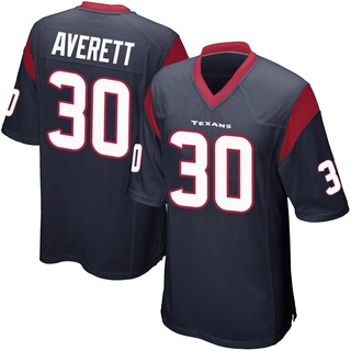 Game Anthony Averett Men's Houston Texans Team Color Jersey - Navy Blue