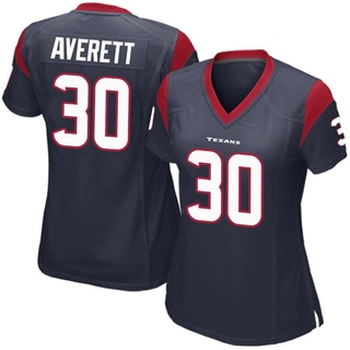 Game Anthony Averett Women's Houston Texans Team Color Jersey - Navy Blue