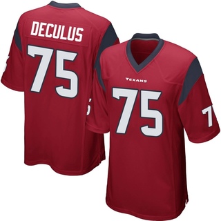 Game Austin Deculus Men's Houston Texans Alternate Jersey - Red