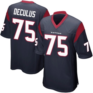 Game Austin Deculus Men's Houston Texans Team Color Jersey - Navy Blue