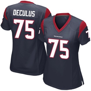 Game Austin Deculus Women's Houston Texans Team Color Jersey - Navy Blue