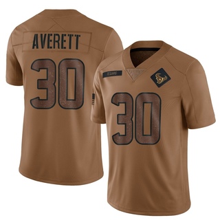 Limited Anthony Averett Men's Houston Texans 2023 Salute To Service Jersey - Brown