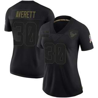 Limited Anthony Averett Women's Houston Texans 2020 Salute To Service Jersey - Black