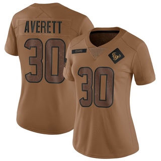 Limited Anthony Averett Women's Houston Texans 2023 Salute To Service Jersey - Brown