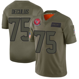 Limited Austin Deculus Men's Houston Texans 2019 Salute to Service Jersey - Camo