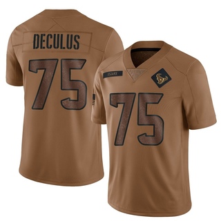 Limited Austin Deculus Men's Houston Texans 2023 Salute To Service Jersey - Brown
