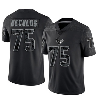 Limited Austin Deculus Men's Houston Texans Reflective Jersey - Black