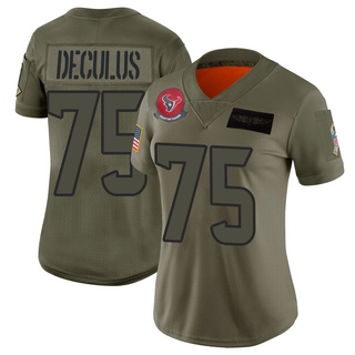 Limited Austin Deculus Women's Houston Texans 2019 Salute to Service Jersey - Camo