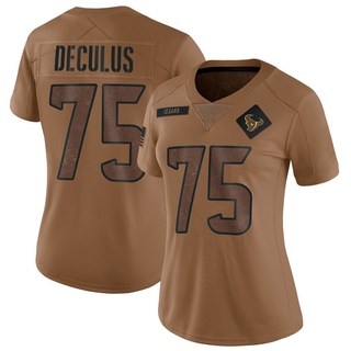 Limited Austin Deculus Women's Houston Texans 2023 Salute To Service Jersey - Brown