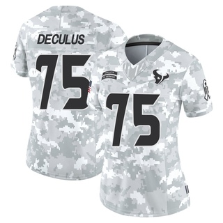 Limited Austin Deculus Women's Houston Texans 2024 Salute to Service Jersey - Arctic Camo